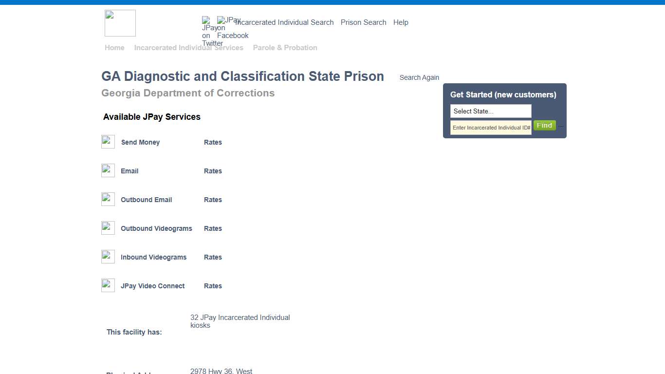 GA Diagnostic and Classification State Prison